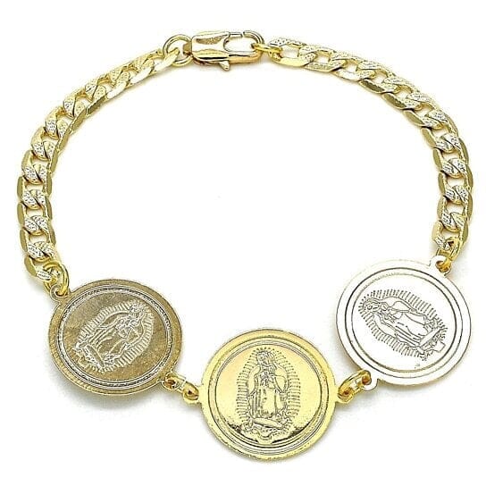 14k Gold Filled High Polish Finsh Cuban Curb Coin Bracelet Low Pice Fee Shipping Cheap Online