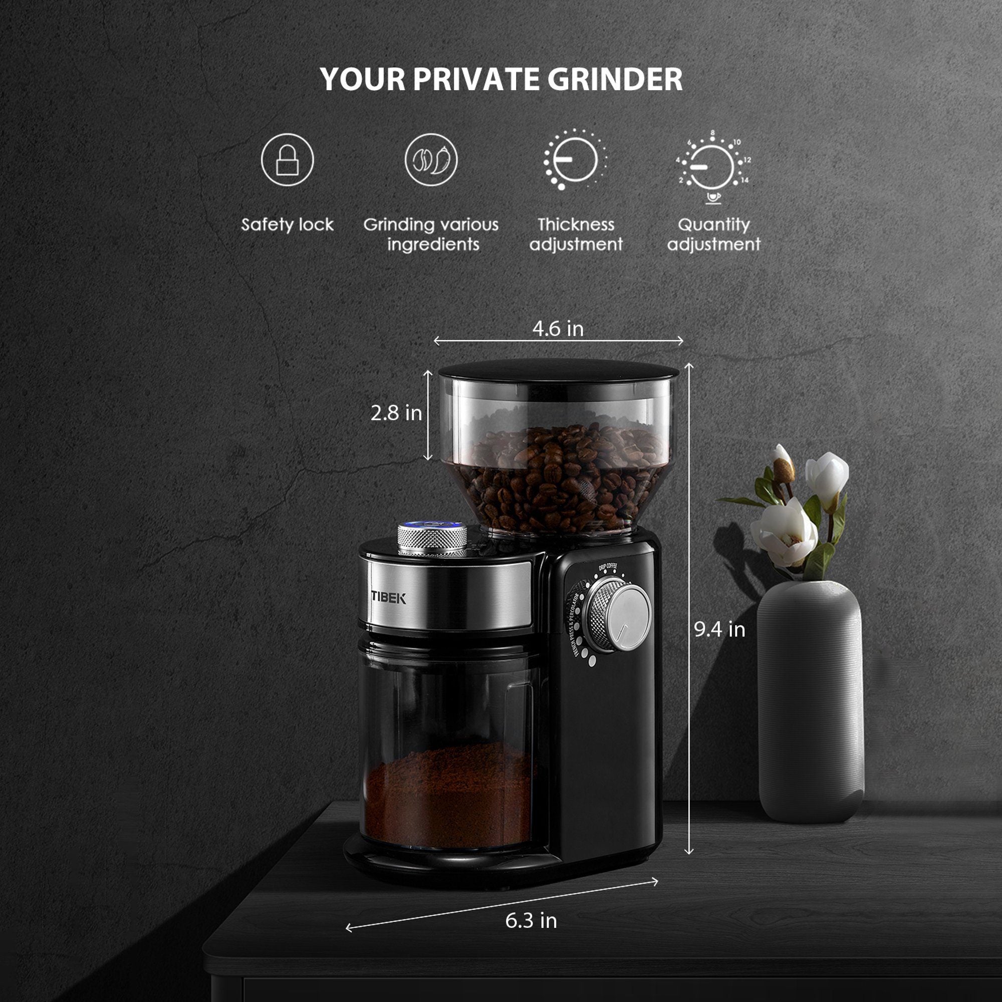 Electric Burr Coffee Grinder with 18 Settings Sale Best Wholesale