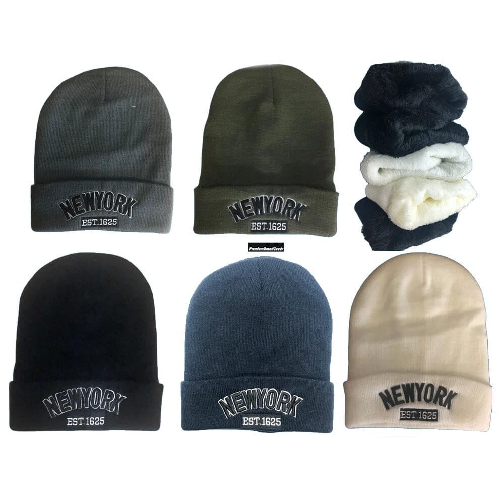 Classic NY Winter Hat Beanies with Thick Fur Where To Buy Cheap Real