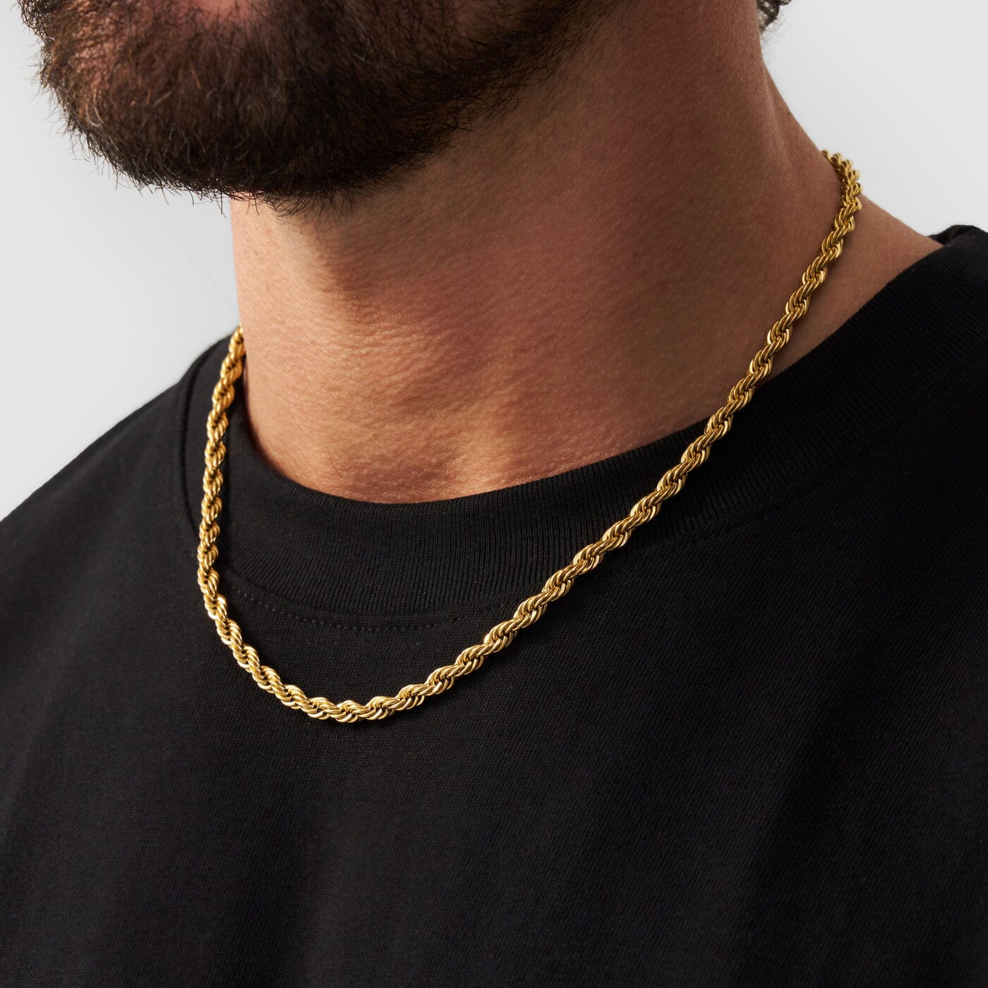 Rope Chain in Yellow Gold - 4mm Sale 100% Authentic