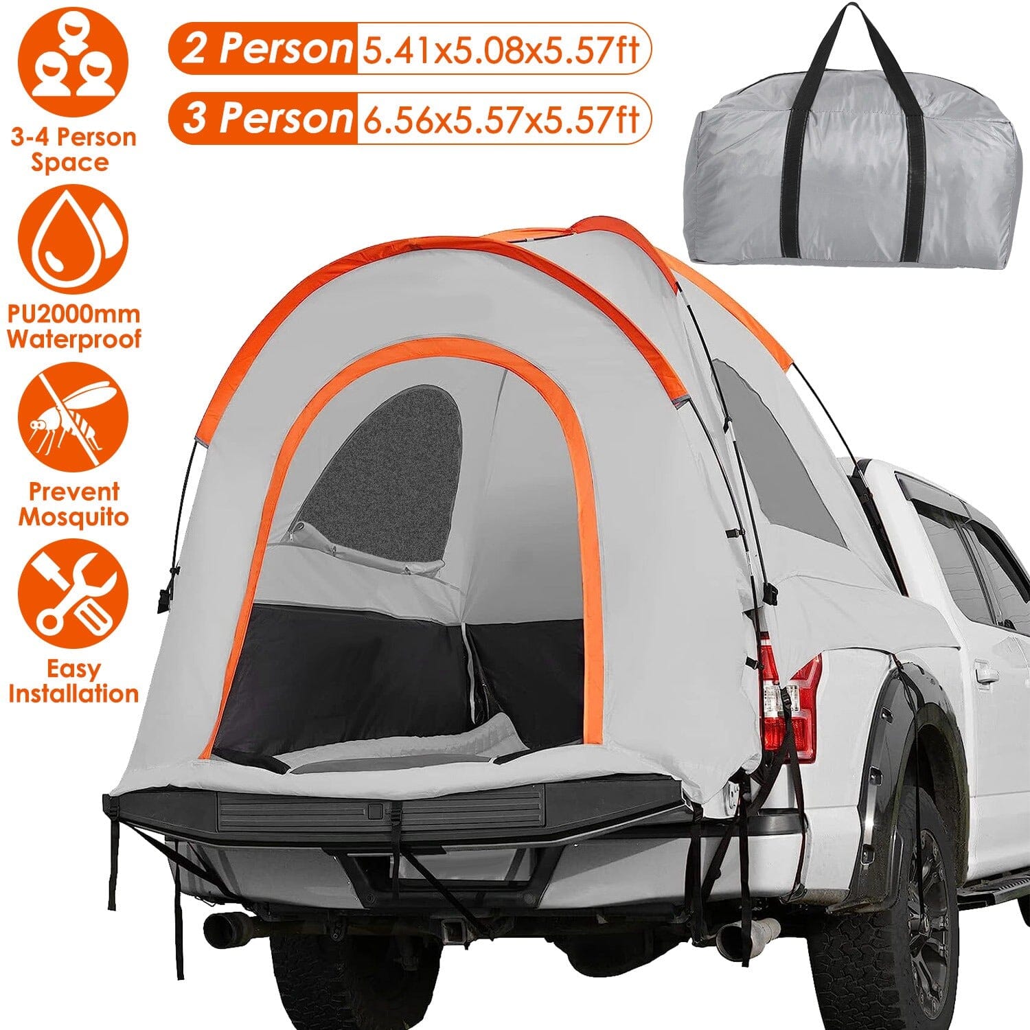 Truck Bed Tent Waterproof Windproof Pickup Truck Tent with Carry Bag Clearance Online Online