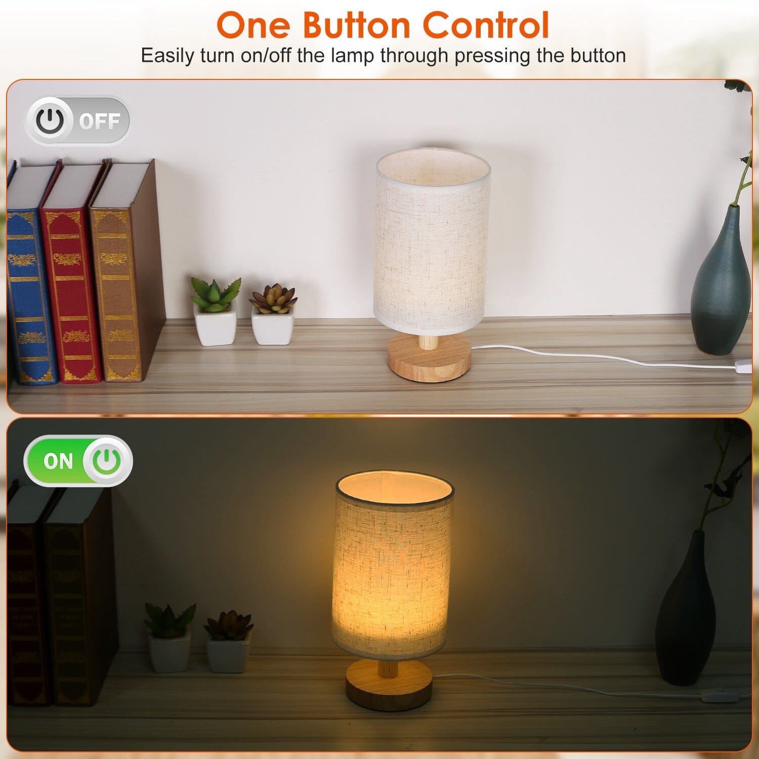 Warm White Nightstand Lamp USB Plug Modern Lantern Marketable Sale Online