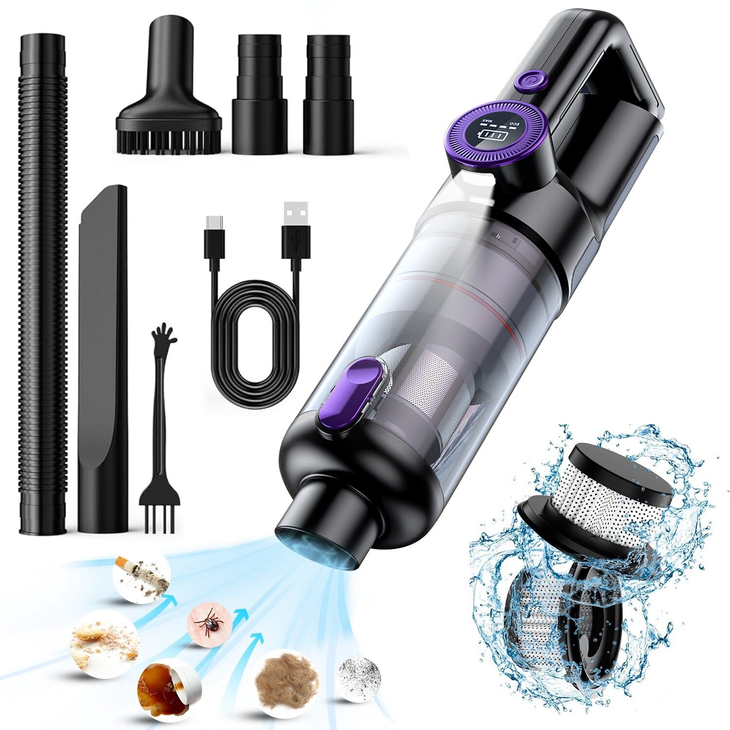 3-in-1 Handheld Cordless Car Vacuum Cleaner Supply Sale Online