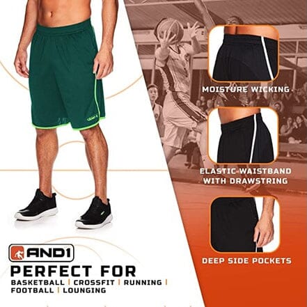 4-Pack: AND1 Men's Active Athletic Performance Shorts Cheap Sale Tumblr