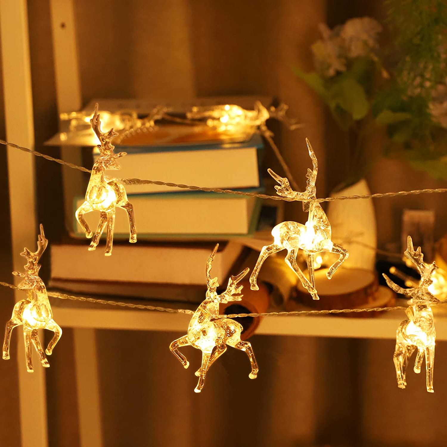 LED Warm White Christmas Lights Reindeer String Lights Free Shipping Cheap Pice