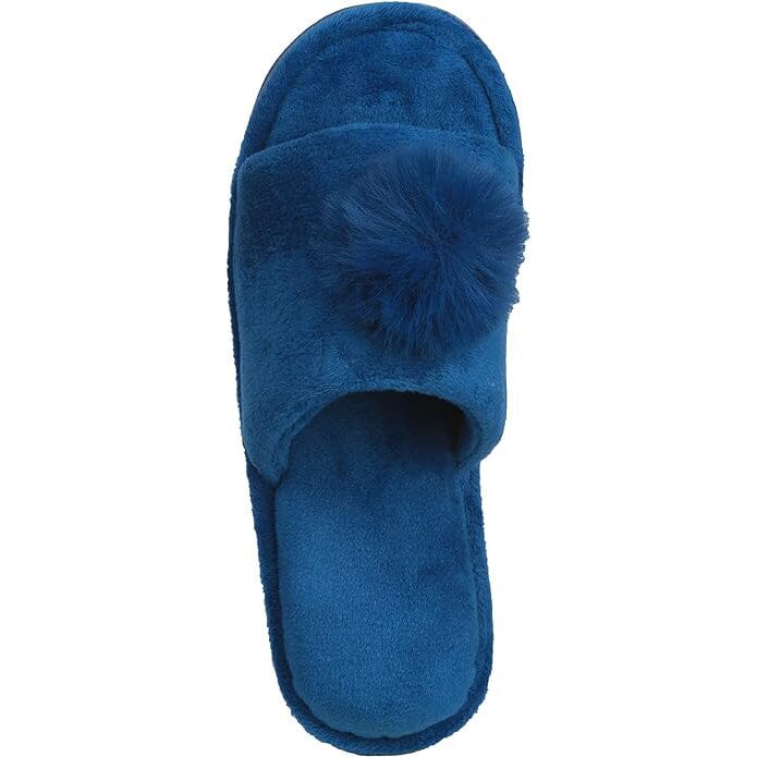 Pupeez Girl's Slipper Lovely Velvet Pom-pom Open Toe Kids House Slides Real For Sale