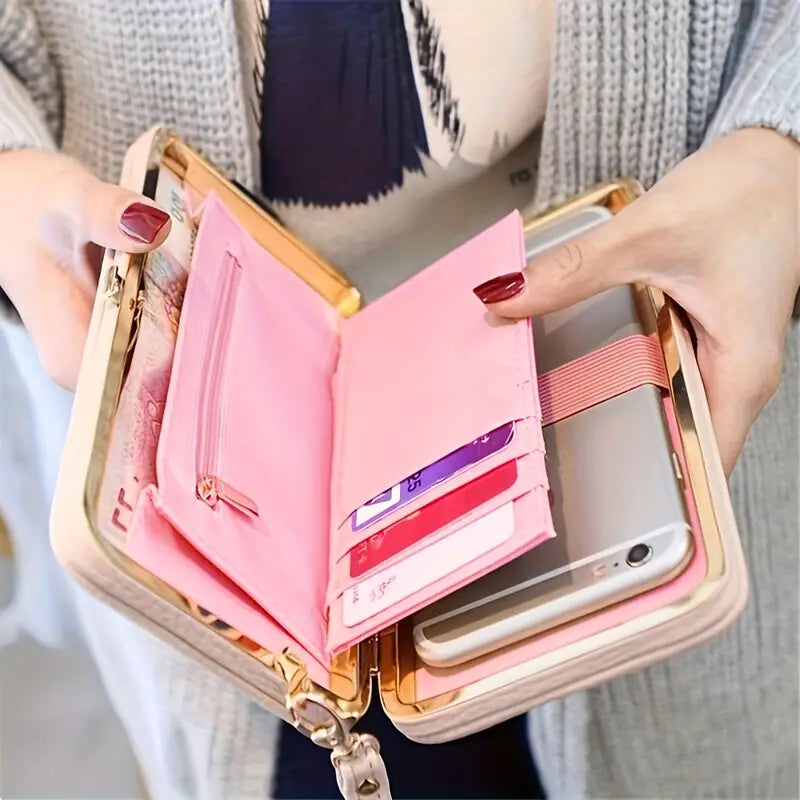 Elegant Bow Decor Phone Wallet Outlet Fashionable