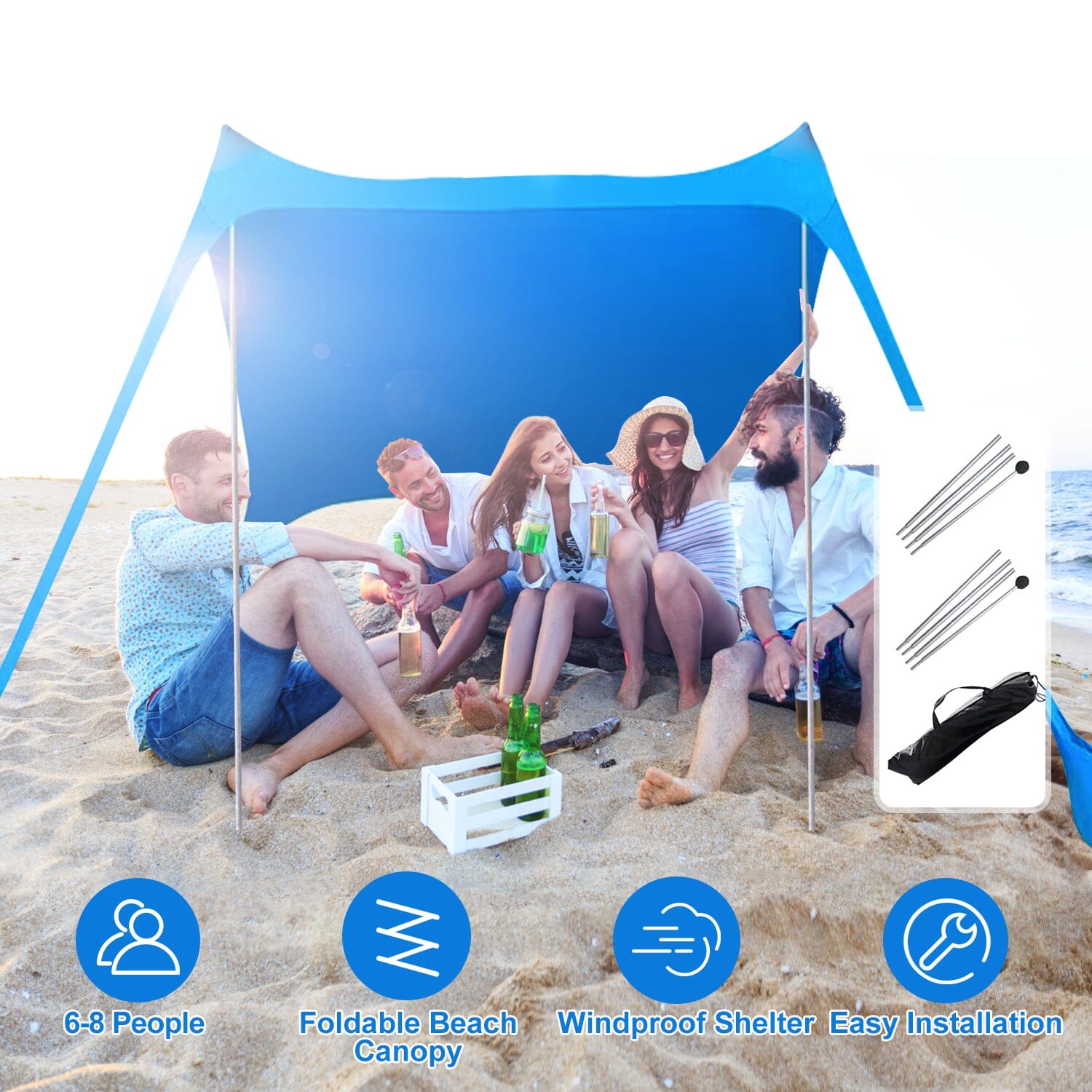 Foldable Beach Canopy Tent Collapsible Shade Visit New Cheap Pice