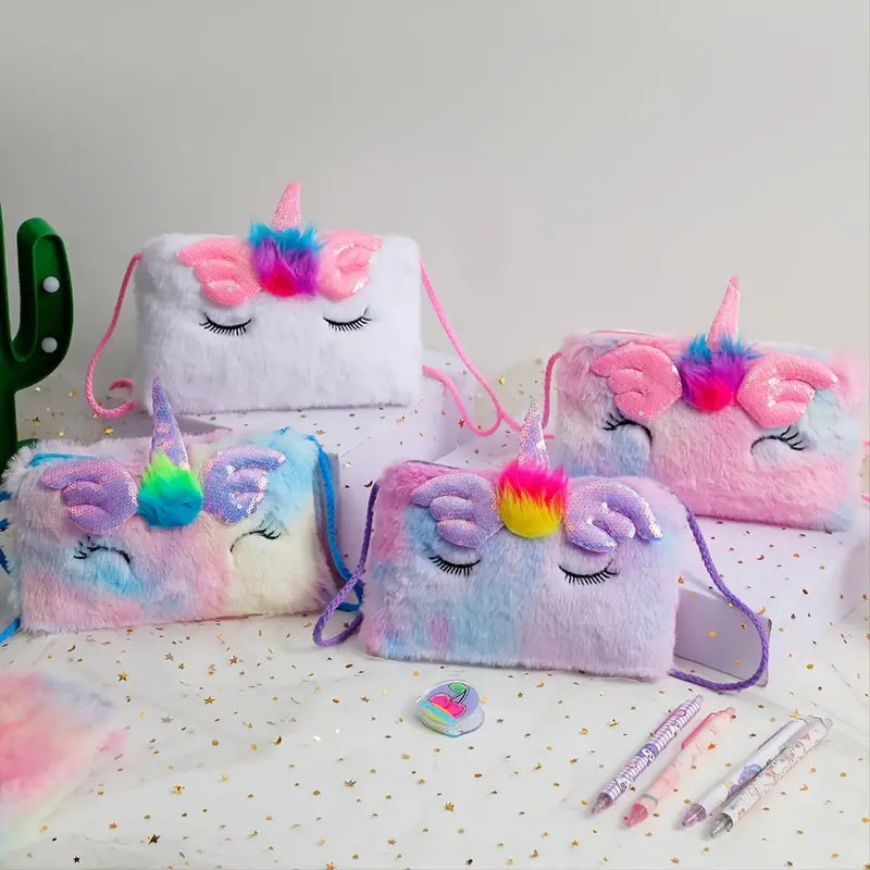 Girls Cute Sequin Plush Unicorn Tie Dye Bag Cheap Sale Store