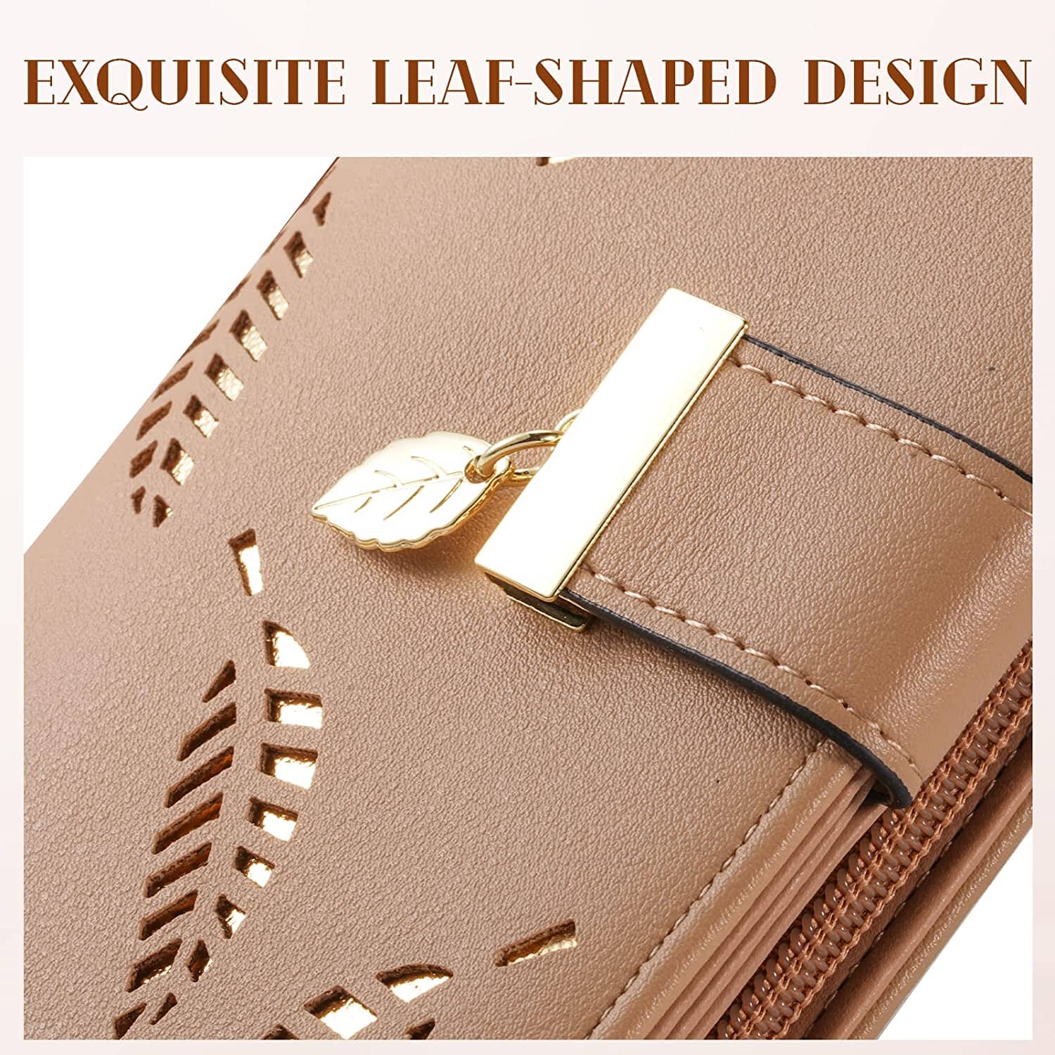 Sweet Cute Women's Long Leaf Bifold Wallet Cheap Sale Collections