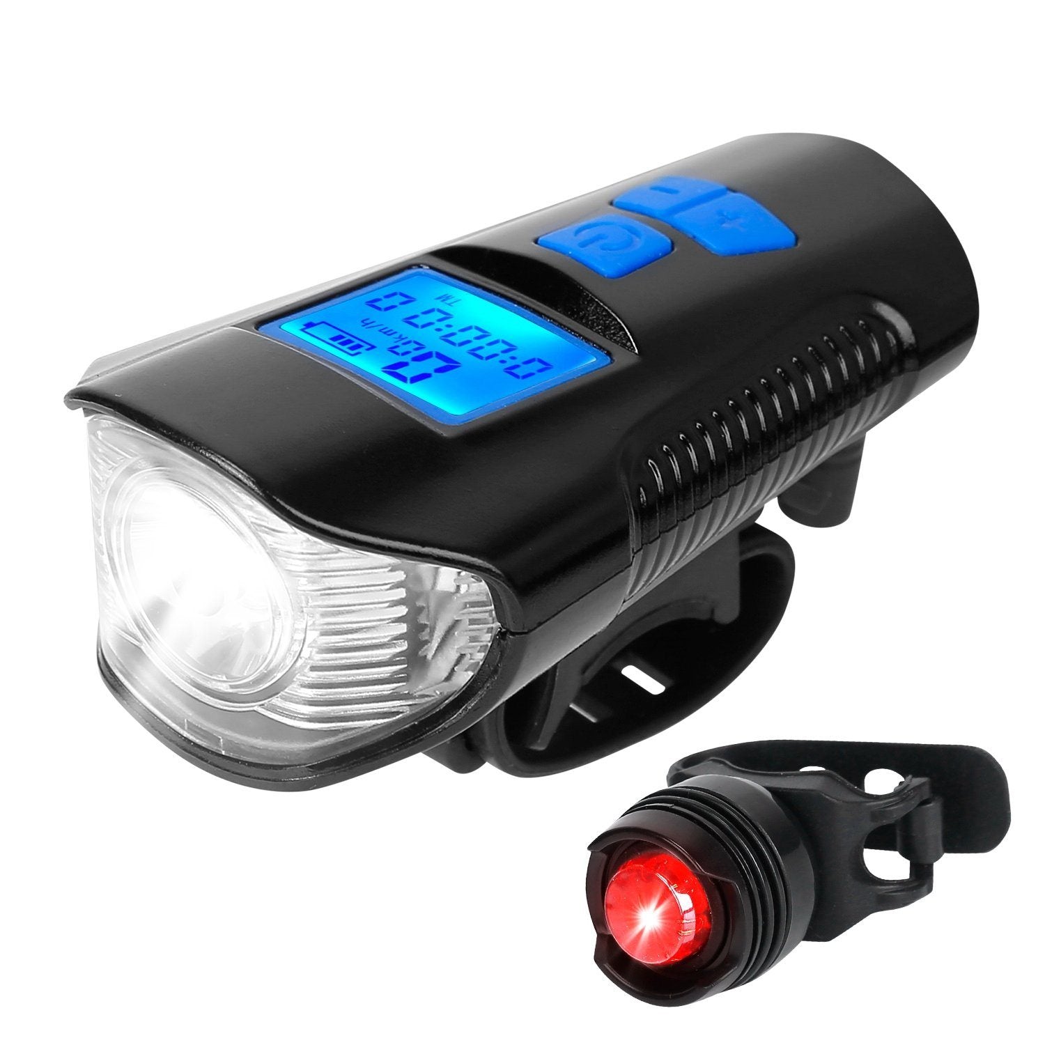 USB Rechargeable Bike Light Set with Speedometer and Odometer Limited Edition