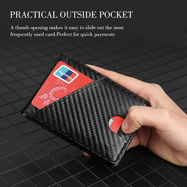 Carbon Fiber Rfid Men Wallets Bi-fold Vallet Billfold Footlocker Finishline Sale Online