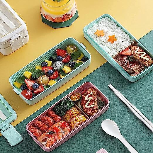 3-Layer Stackable Bento Box Japanese Lunch Box Kit with Spoon & Fork Pick A Best Cheap Pice