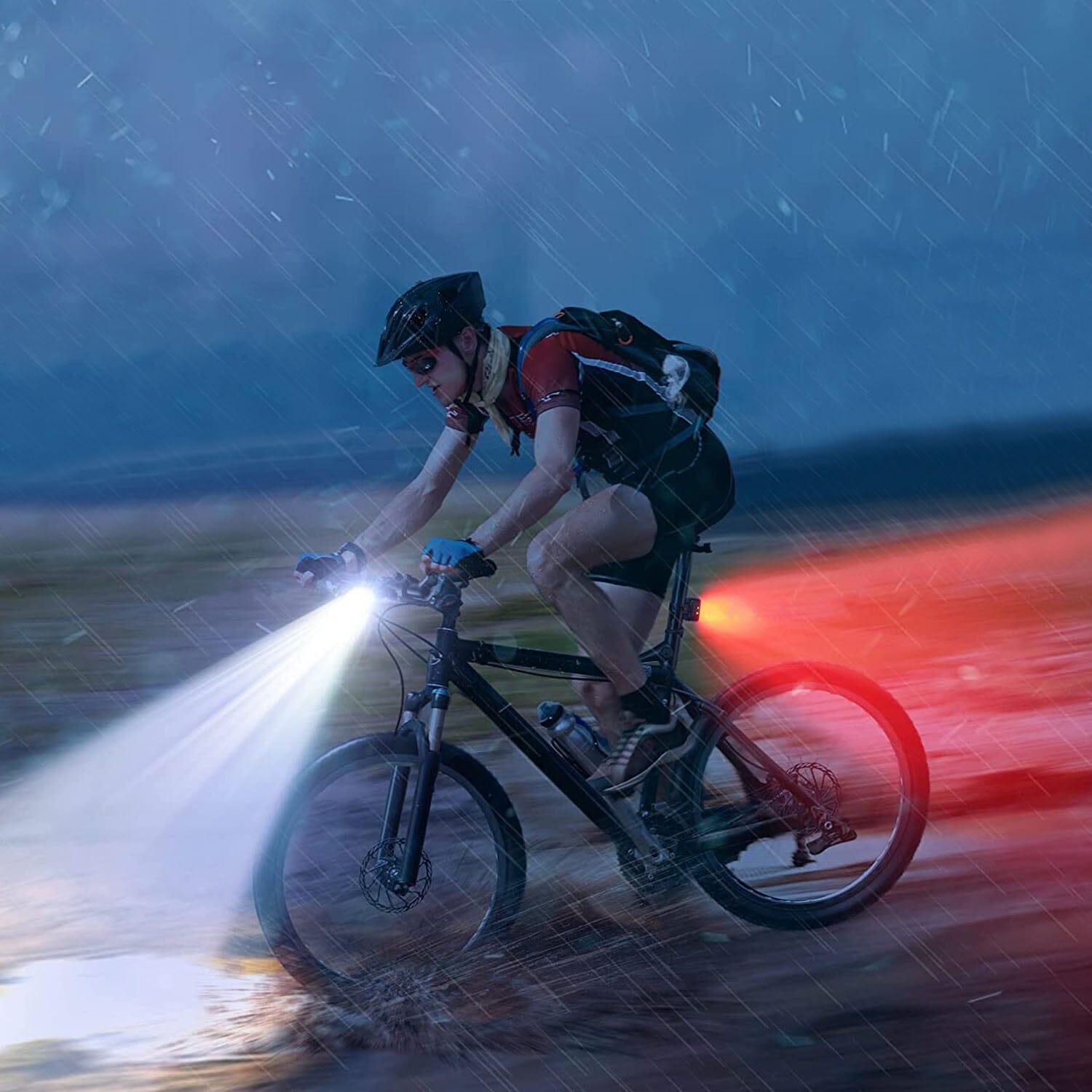 Bike Headlight TailLight IP65 Waterproof Anti-Drop Rechargeable Bicycle Light Set Buy Cheap Best Wholesale