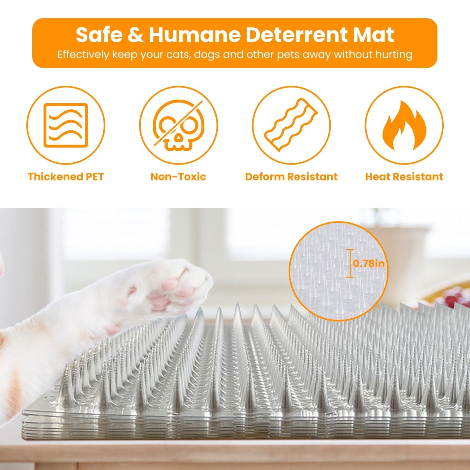 16-Pieces: Deterrent Training Mats with Spikes The Cheapest Cheap Pice
