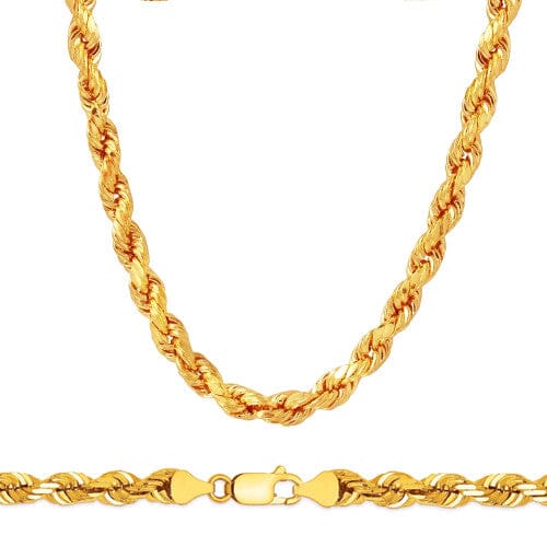 Rope Chain in Yellow Gold - 7mm Nicekicks Cheap Pice