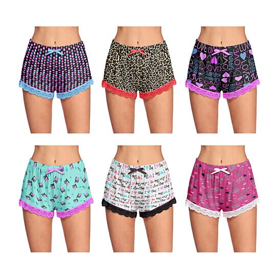 5-Pack: Women's Soft Comfy Printed Lounge Sleep Pajama Short Countdown Package Cheap Online