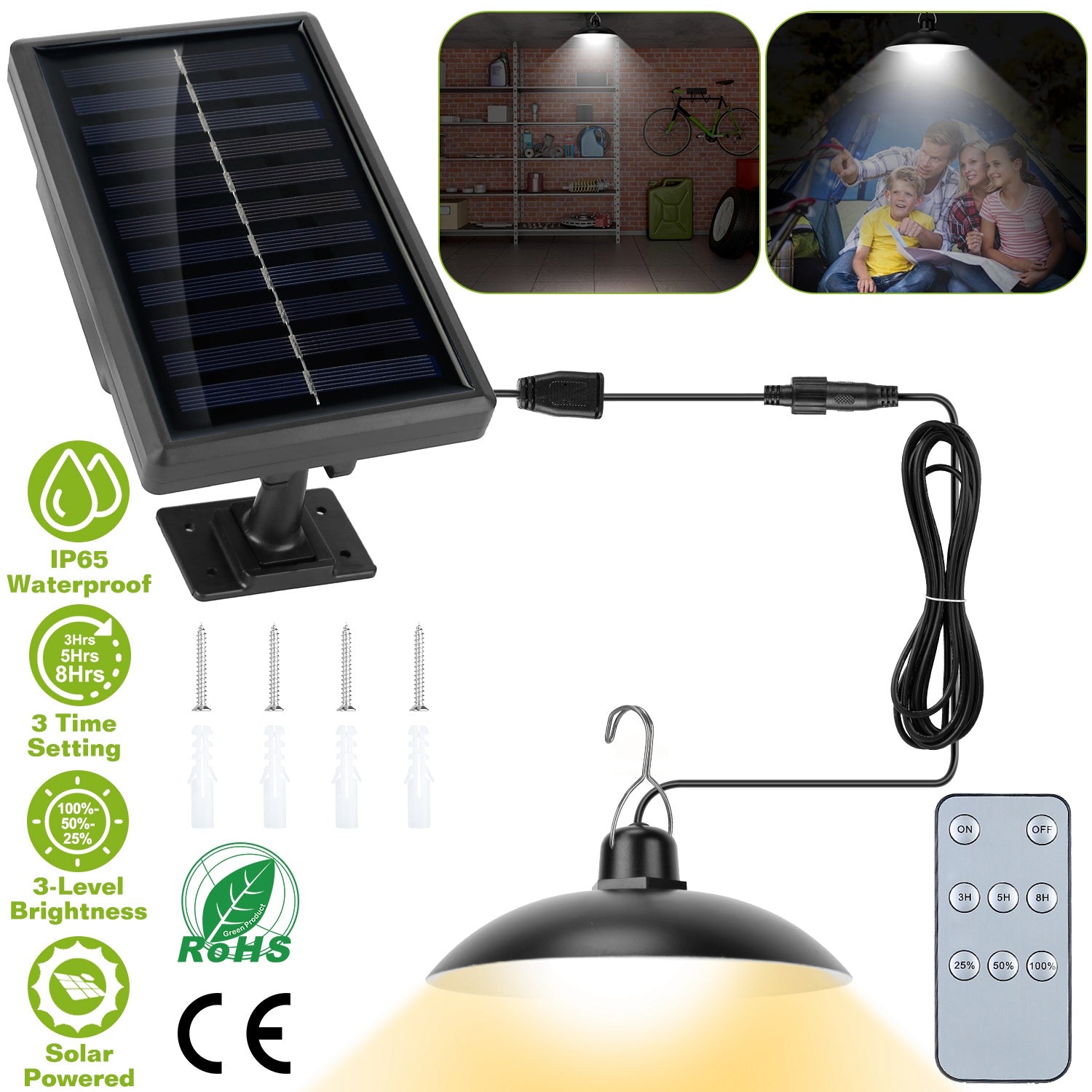 Solar Shed Light Sensor Hanging Lamp Cheap Sale Inexpensive