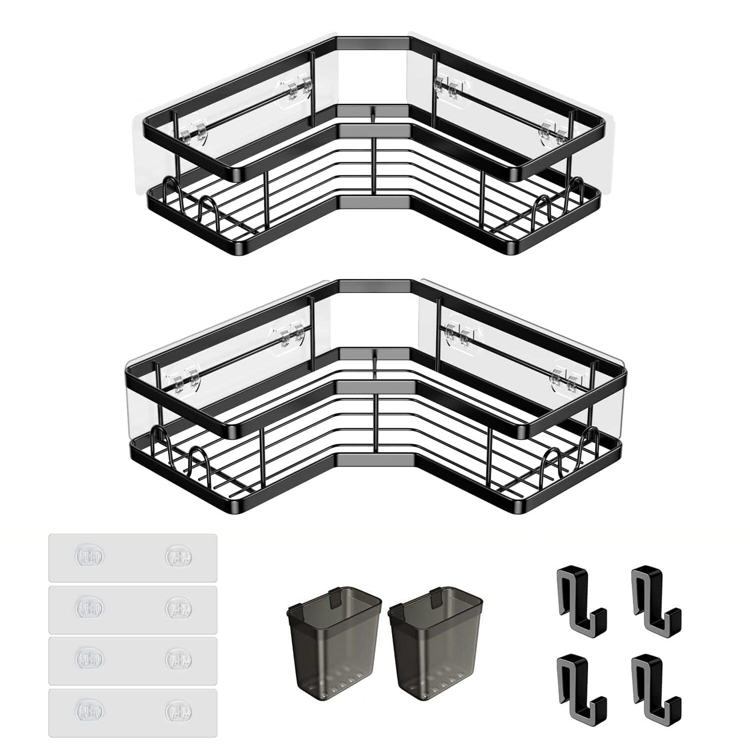 2-Pack: Corner Shower Caddy No Drilling Adhesive Shower Organizer Popular Online