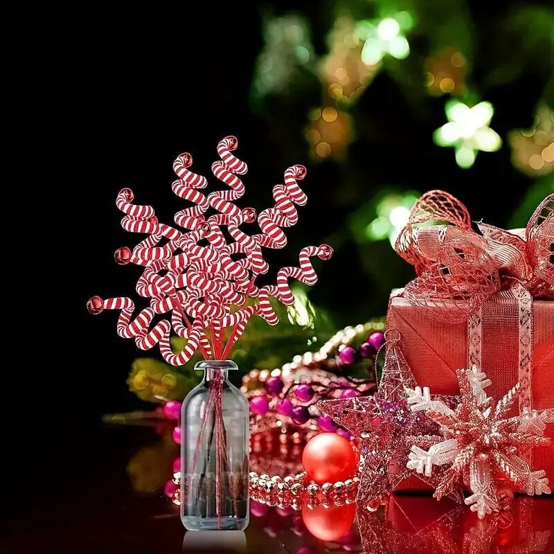 6-Pieces: Red White Candy Christmas Tree Decorations Genuine Cheap Online