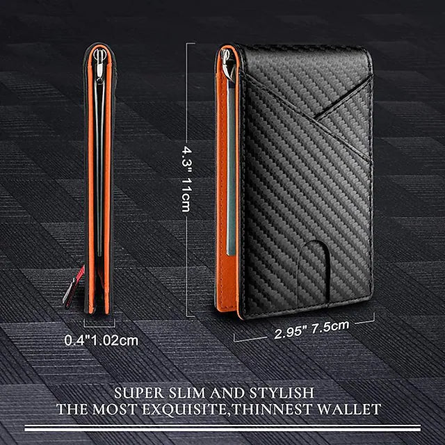 Carbon Fiber Rfid Men Wallets Bi-fold Vallet Billfold Footlocker Finishline Sale Online