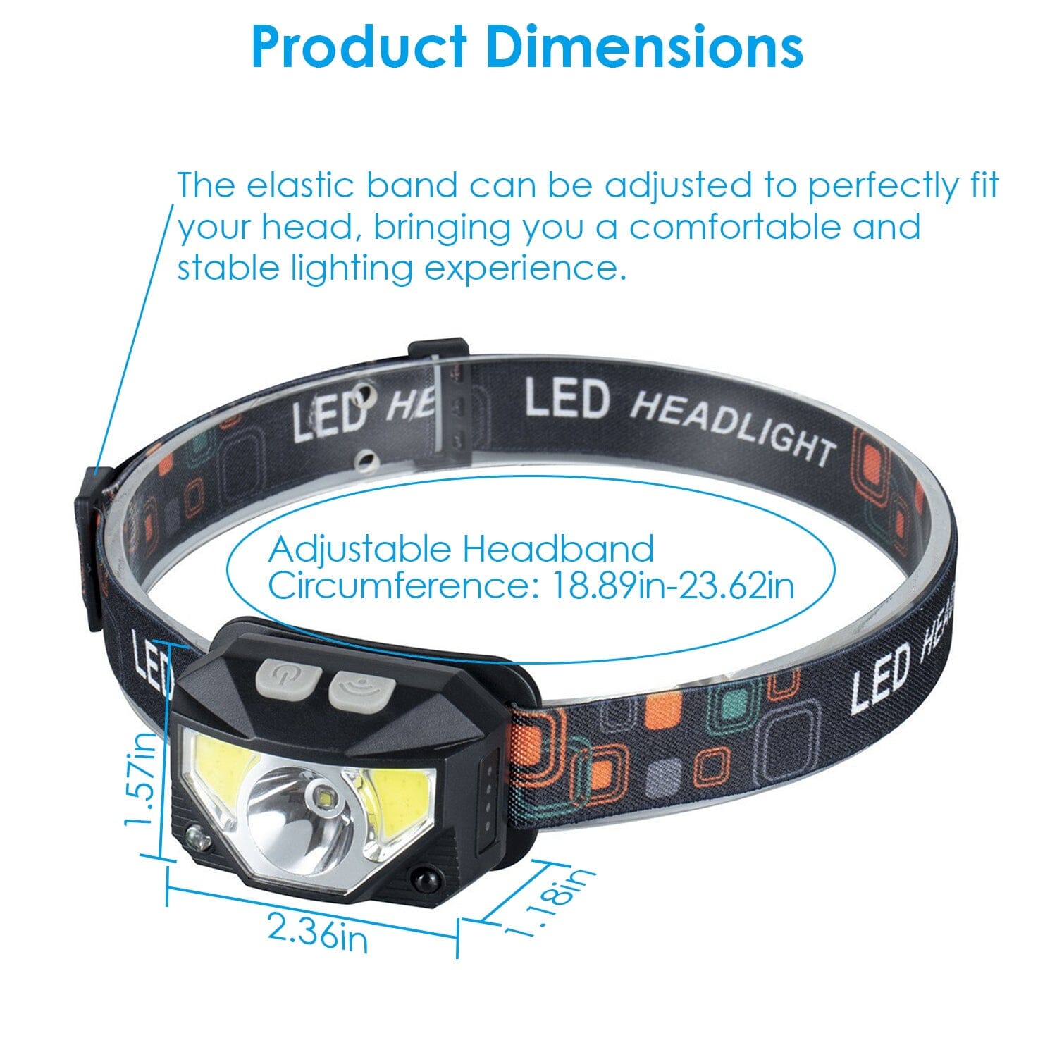 2-Pack: Rechargeable Motion Sensor Headlamp 6 Light Modes Headlight Clearance Footlocker Finishline