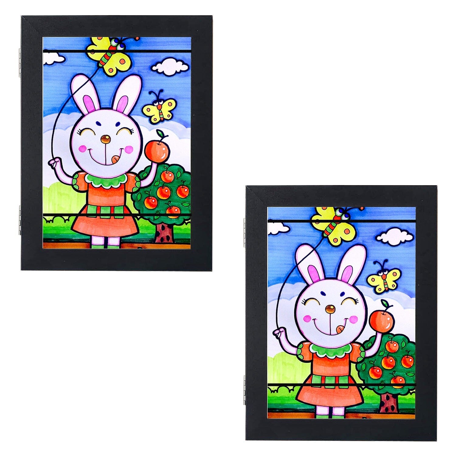 2-Piece: Kids Art Frame Front Opening Wooden Picture Frame Low Cost For Sale