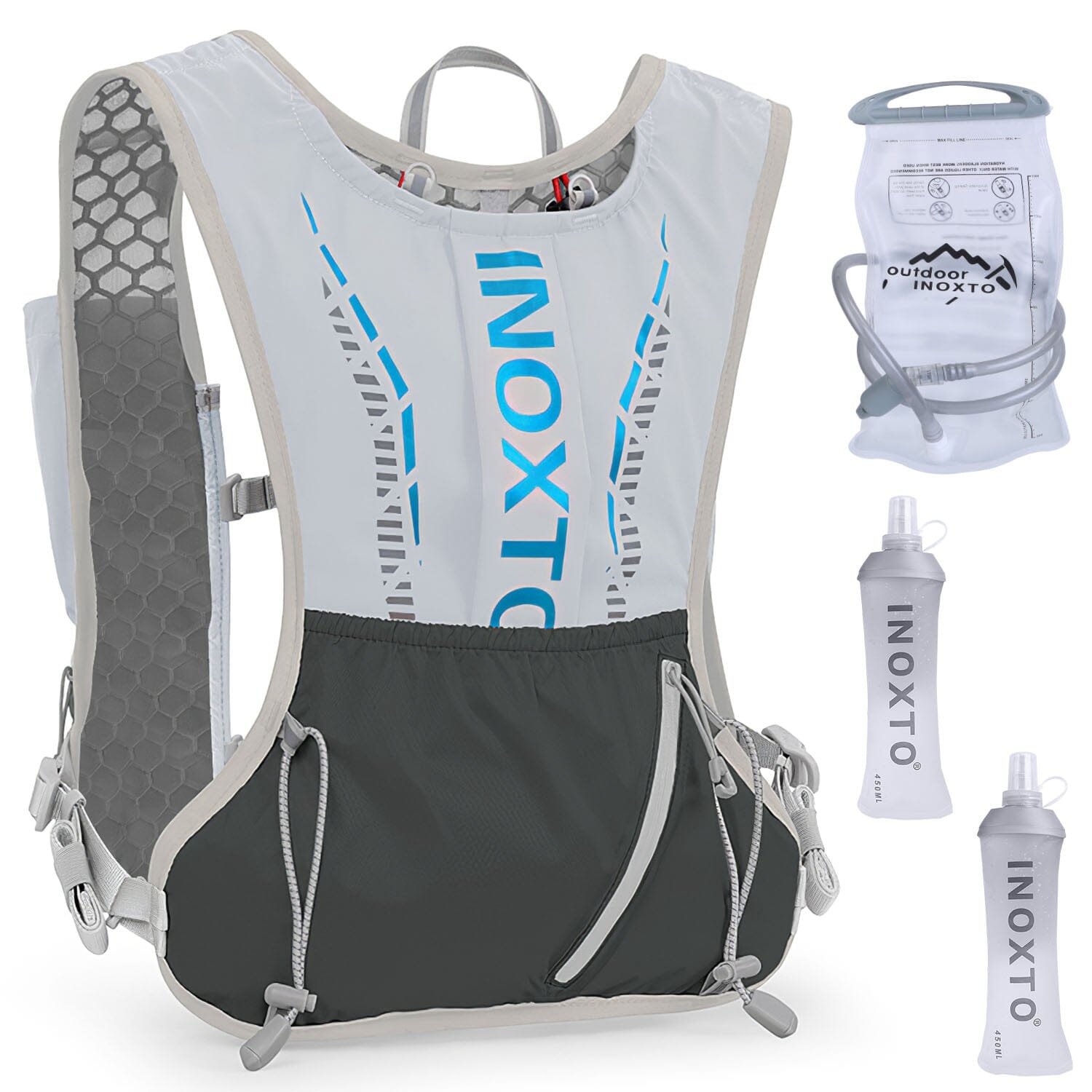 Sport Hydration Vest Running Backpack with 15oz, 50oz Water Bladder Countdown Package Online