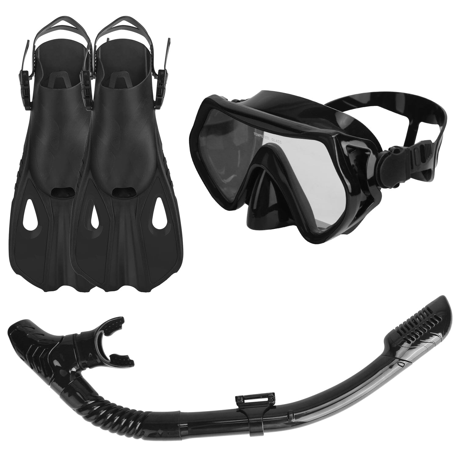 Snorkling Gear Mask Fin Set with Adjustable Swim Fins Cheap Sale Comfortable