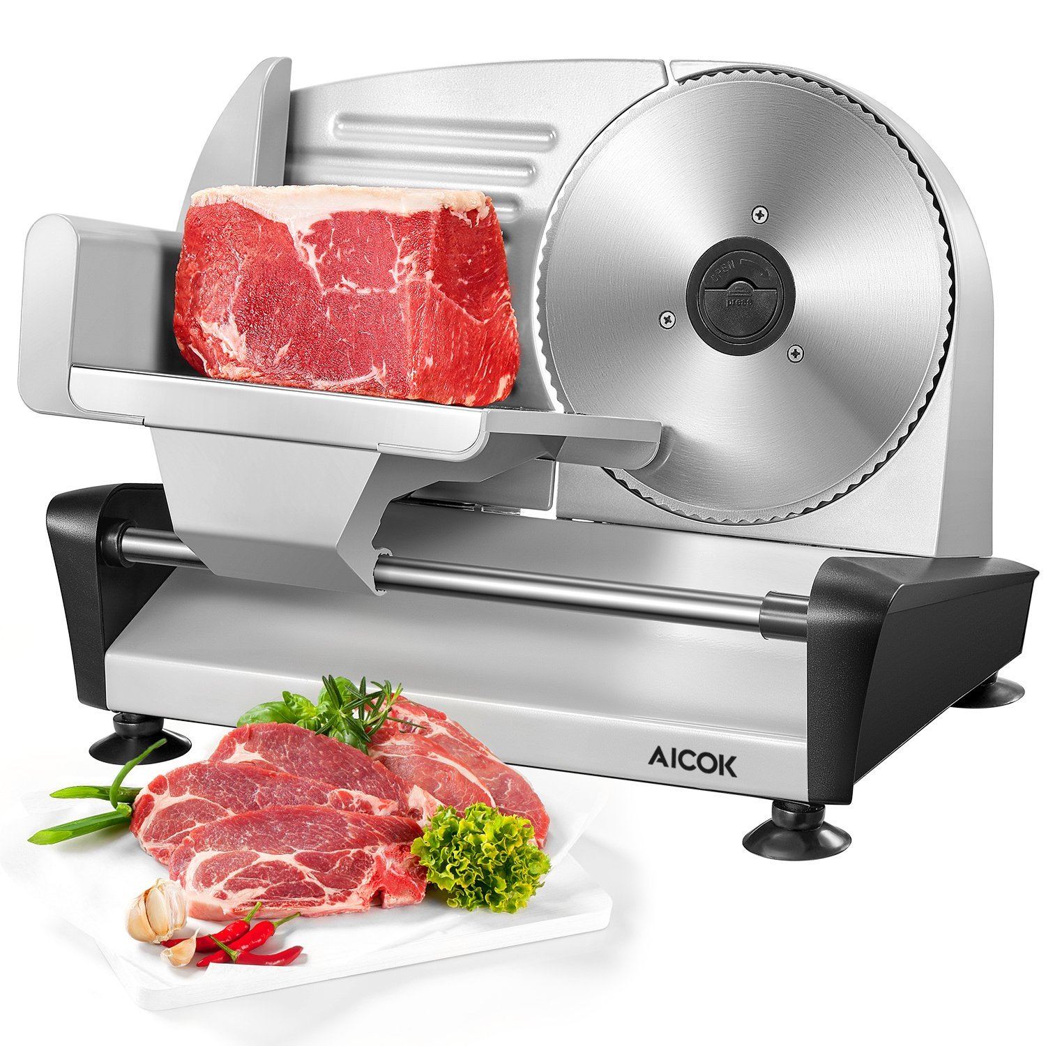 Aicok Meat Slicer with 7.5 Removable Stainless Steel Blade Shop Offer Cheap Pice