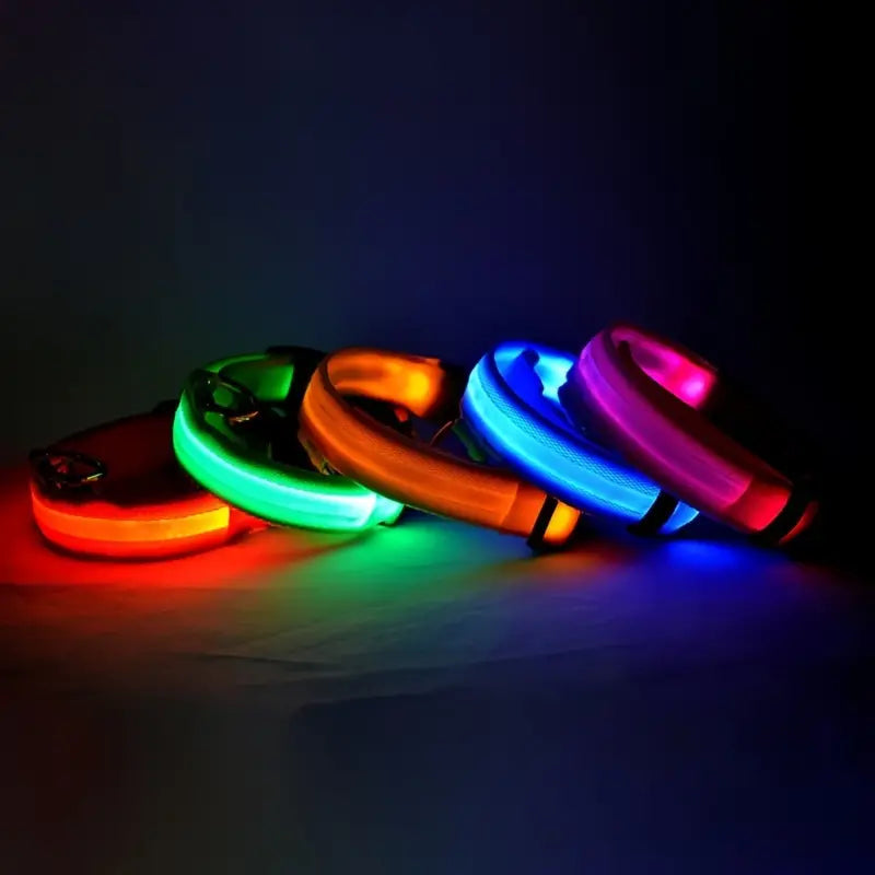 LED Dog Collars Light Adjustable Flashing Luminous Collar Night Anti-Lost Cheap Sale Perfect