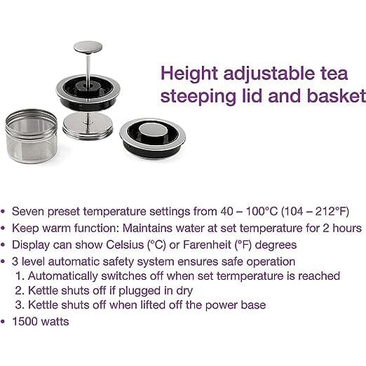 Salton Temperature Control Kettle & Tea Steeper 1.7 L/Qt Best Seller Cheap Pice