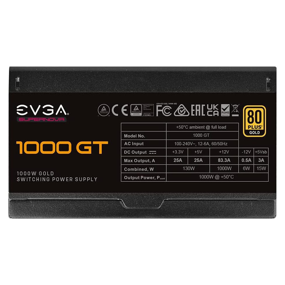 EVGA Supernova 1000 GT 80 Plus Gold 1000W Power Supply (Refurbished) Outlet With Paypal Order