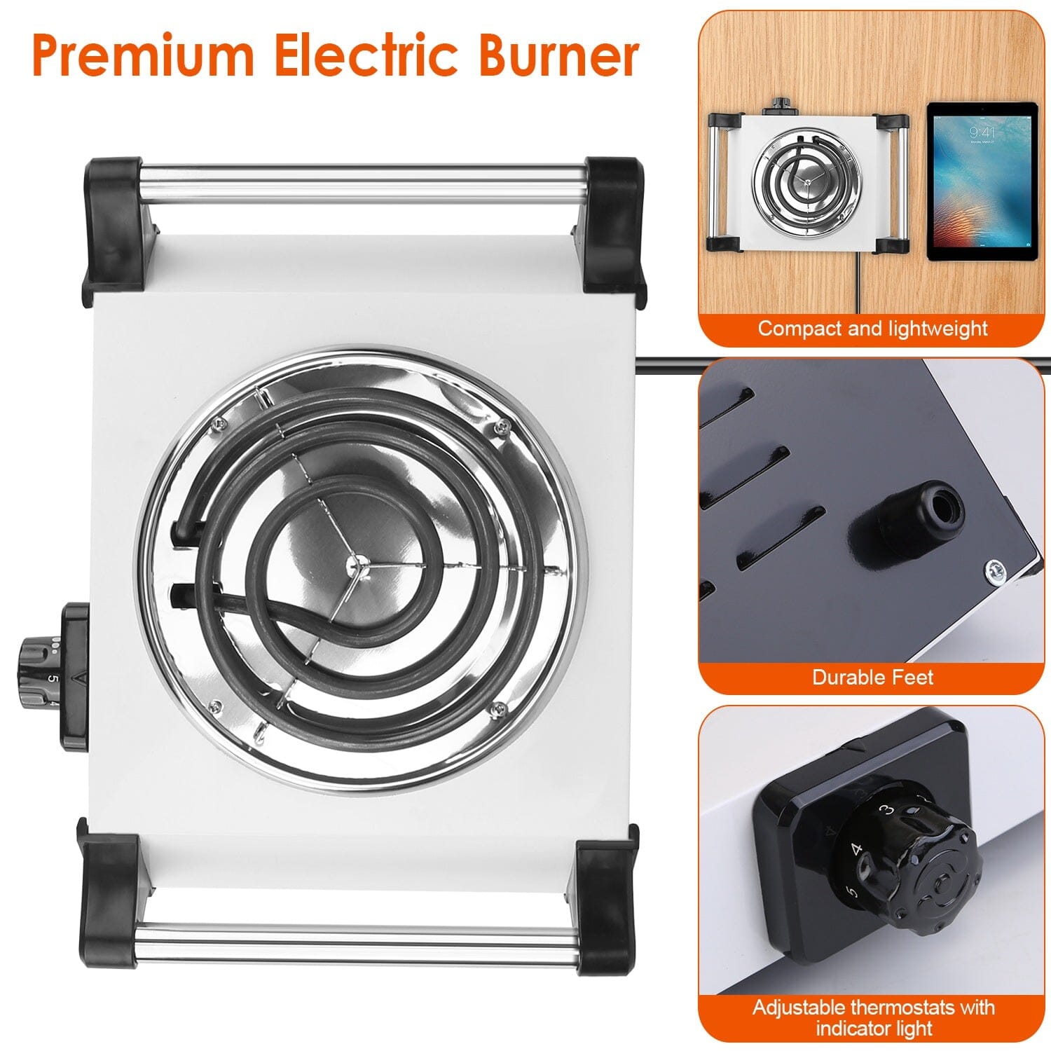 1000W Electric Burner Portable Coil Heating Hot Plate Stove Countertop Online Online With Mastercard