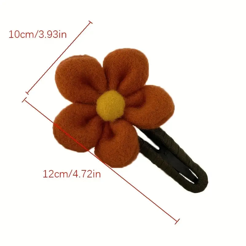 2-Pack: Gorgeous Plush Flower Hairpin Buy Cheap Factory Outlet