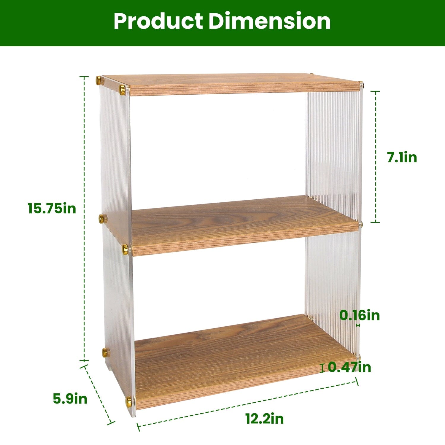 3-Tier: Acrylic Countertop Organizer Bathroom Wood Counter Storage Recommend Online