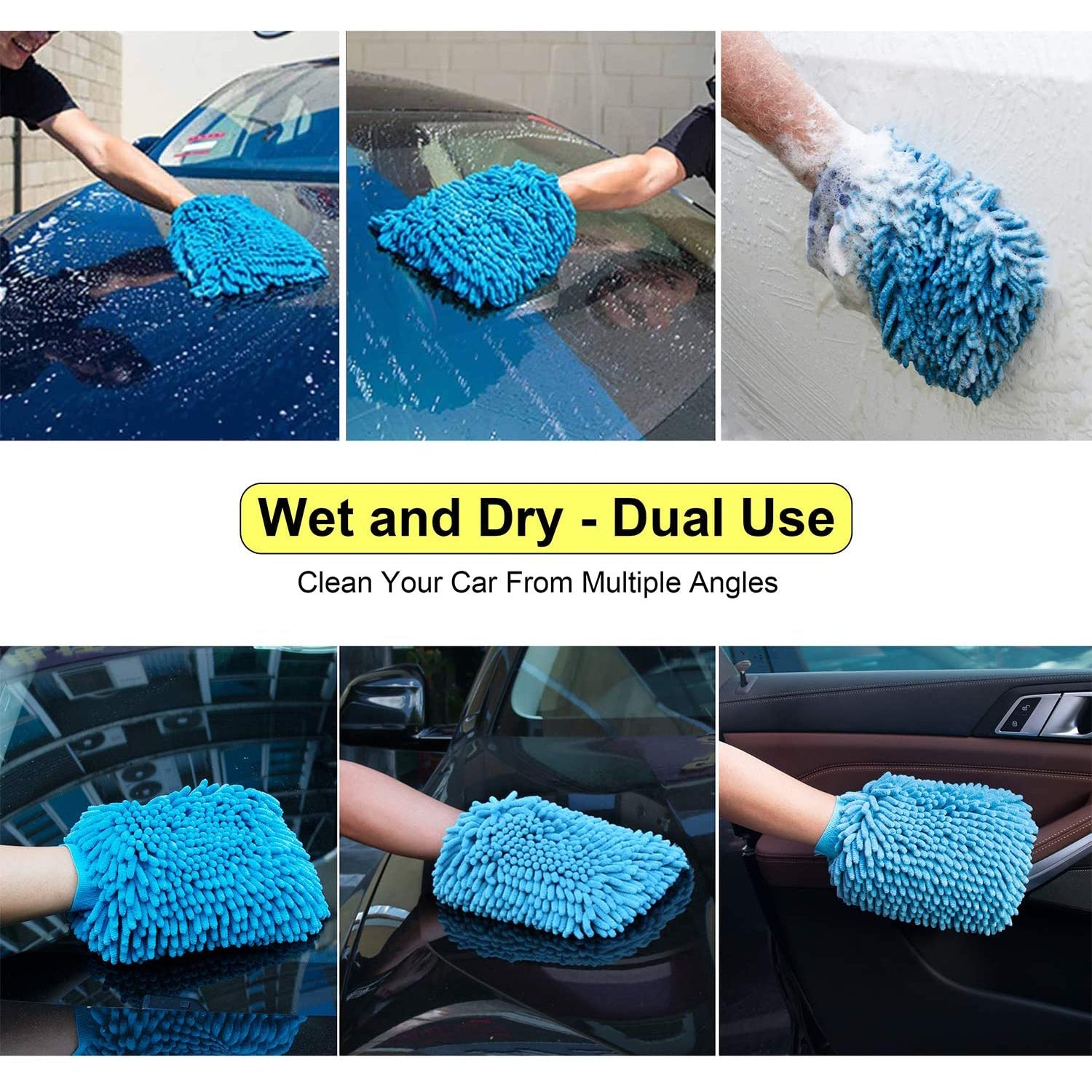 2-Pack: Large Size Microfiber Car Wash Mitt Buy Online