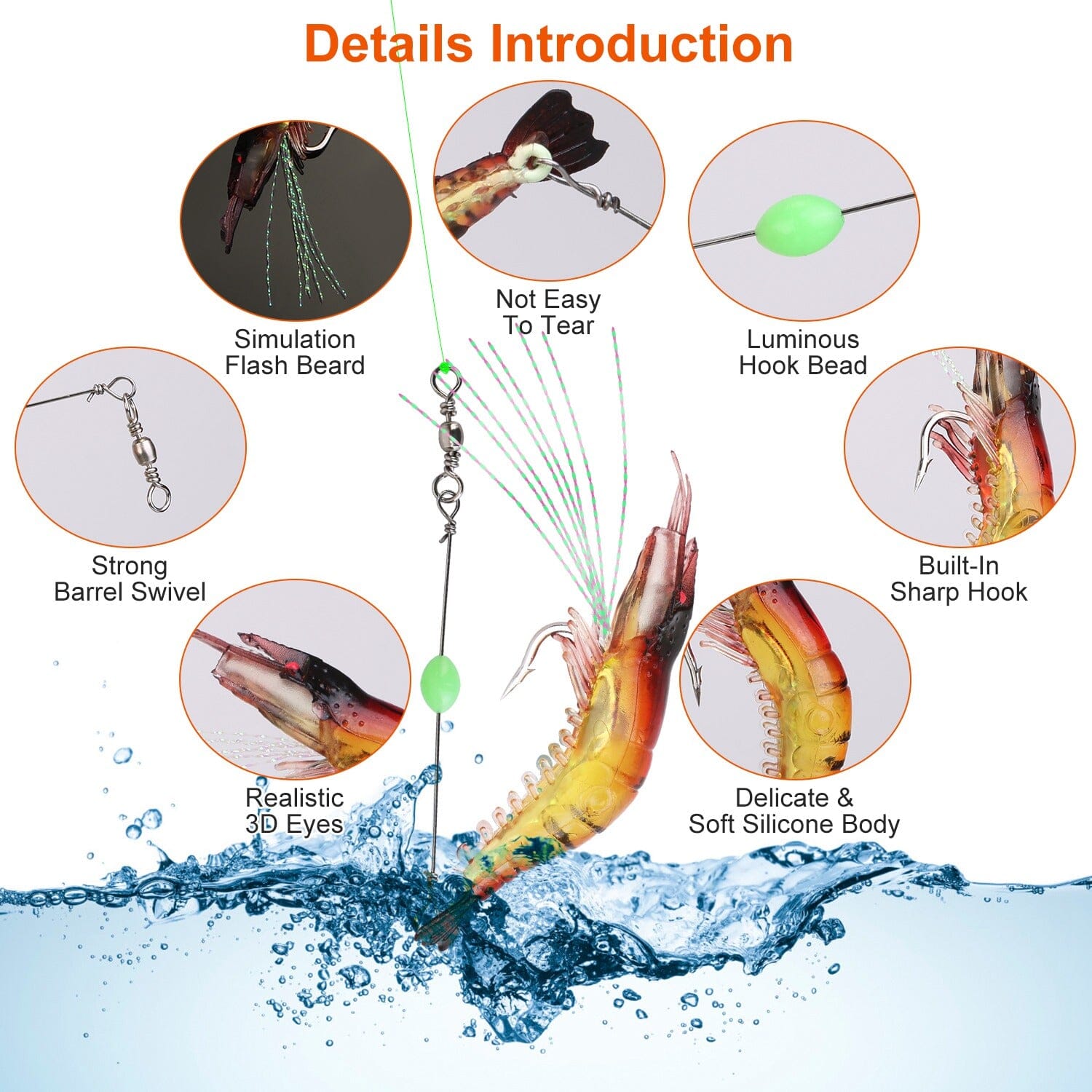 10-Piece: Silicon Shrimp Bait Set Free Shipping Low Pice