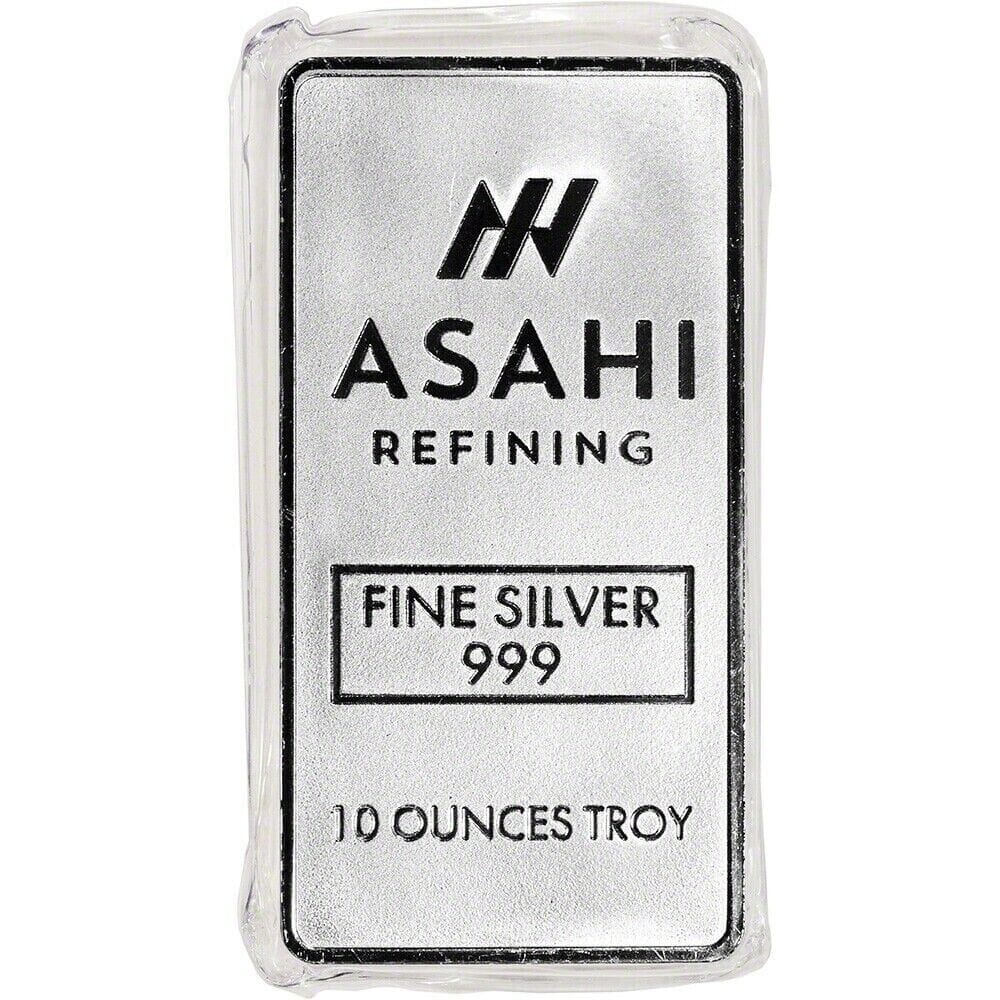 10 oz. Silver Bar - Asahi Refining - .999 Fine Silver in Sealed Protective Plastic Buy Cheap Popular