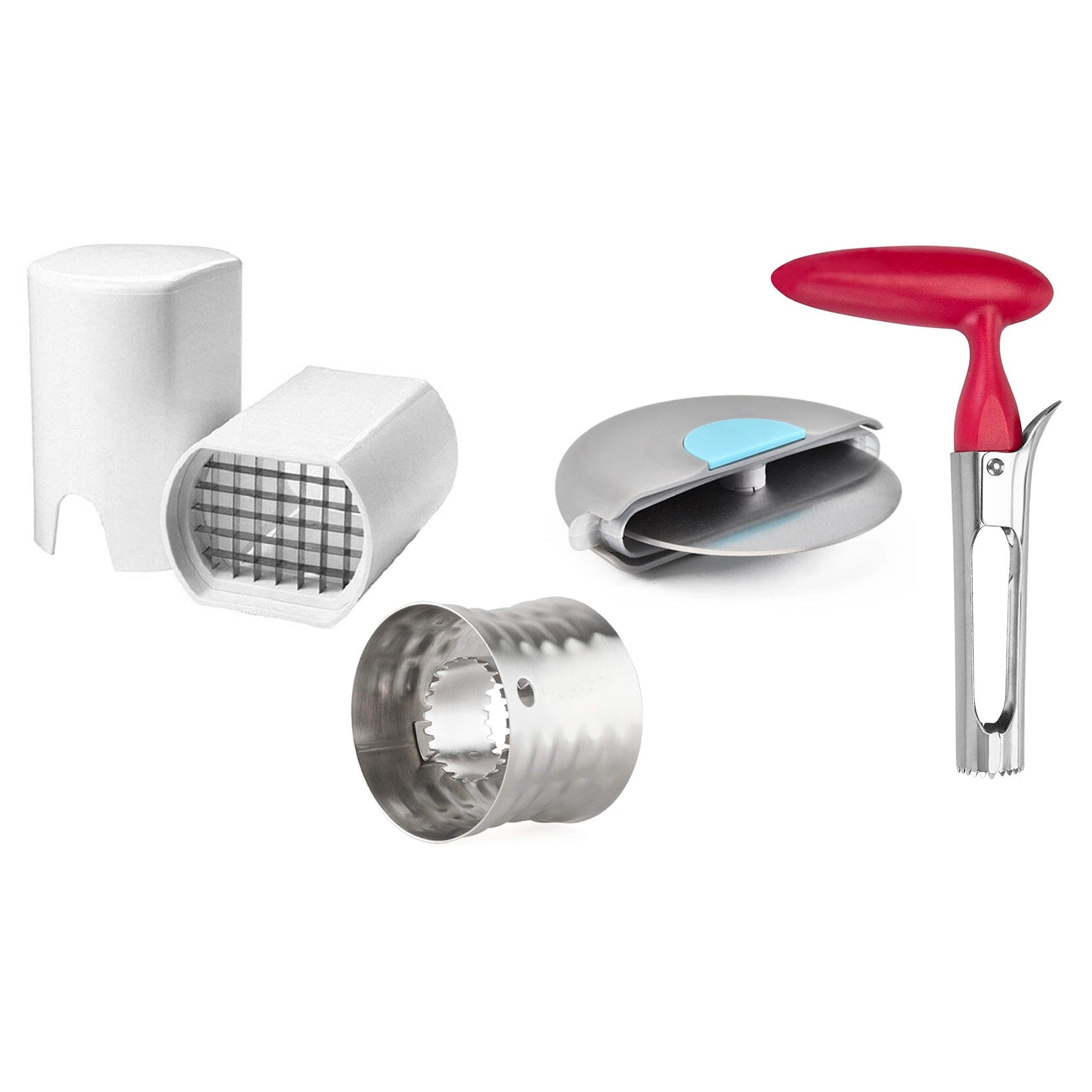 4-Pack: Kitchen Cutter, Slicer, Dicer, Peeler And Corer Gadgets Clearance Affordable