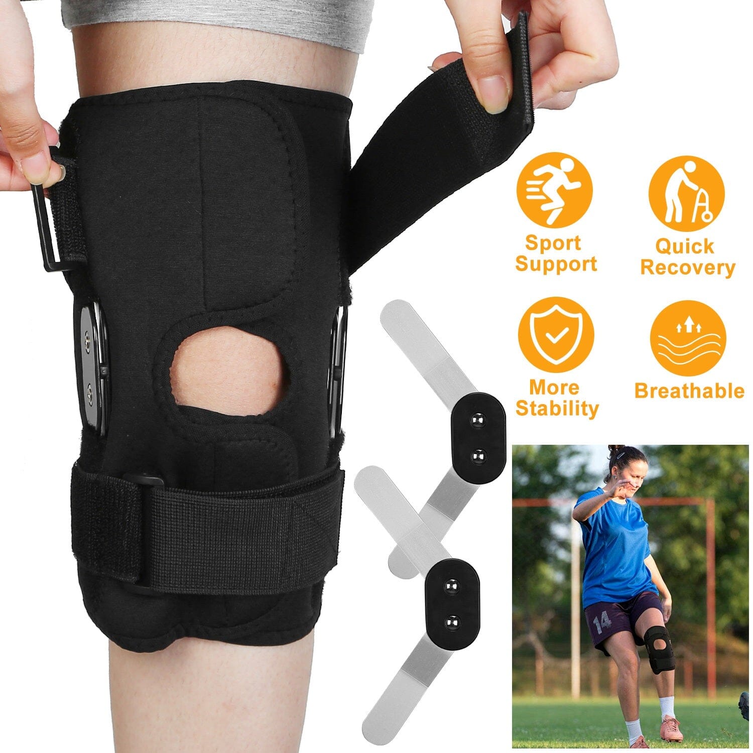 Adjustable Open Patella Compression Knee Brace From China Sale Online