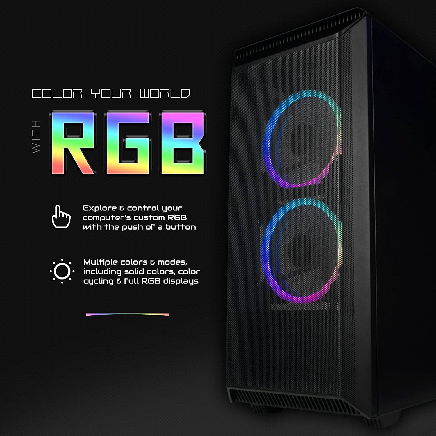 Periphio Centaur Prebuilt RGB Gaming Computer 16GB DDR4 RAM 500GB NVMe M.2 SSD + 1TB HDD (Refurbished) Sale With Paypal