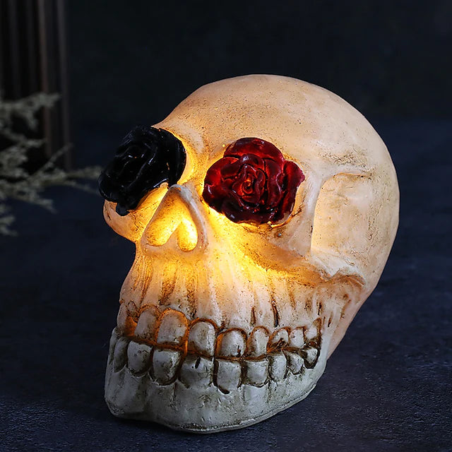 Halloween Resin Skull LED Night Light Decorative Light Discount Visit New