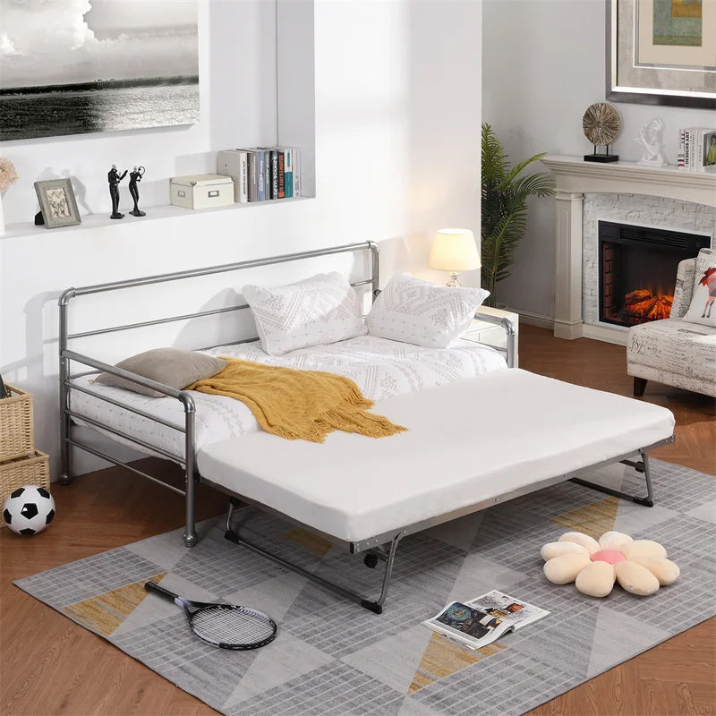 Twin Size Daybed with Adjustable Trundle Enjoy Cheap Online