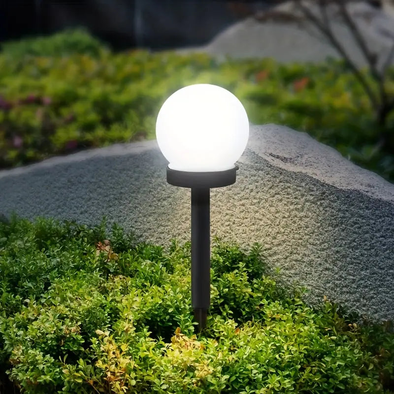 2-Pack: Solar LED Globe Powered Garden Light Outlet Buy