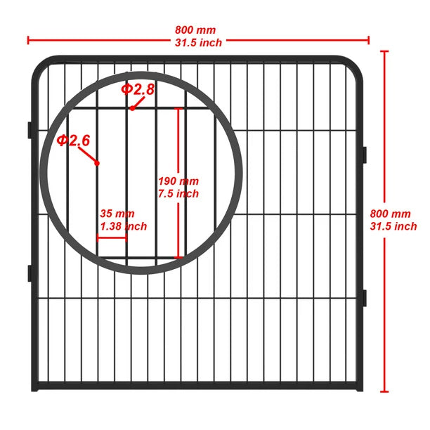 16 Panels Large Indoor Metal Pet Fence Enjoy Online