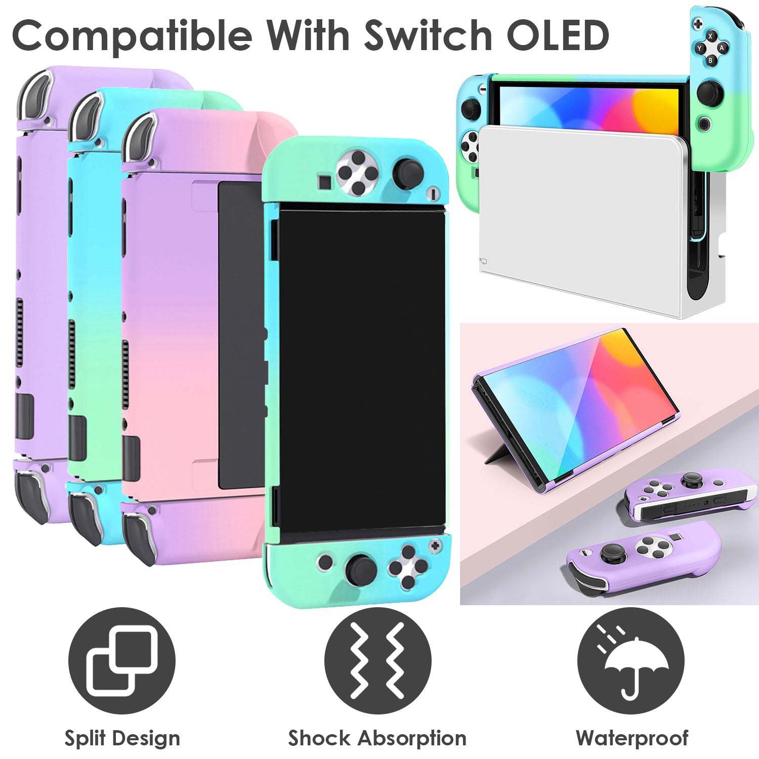 Protective Shell Cover Hard Dockable Case Fit for Nintendo Switch OLED 100% Original Cheap Pice