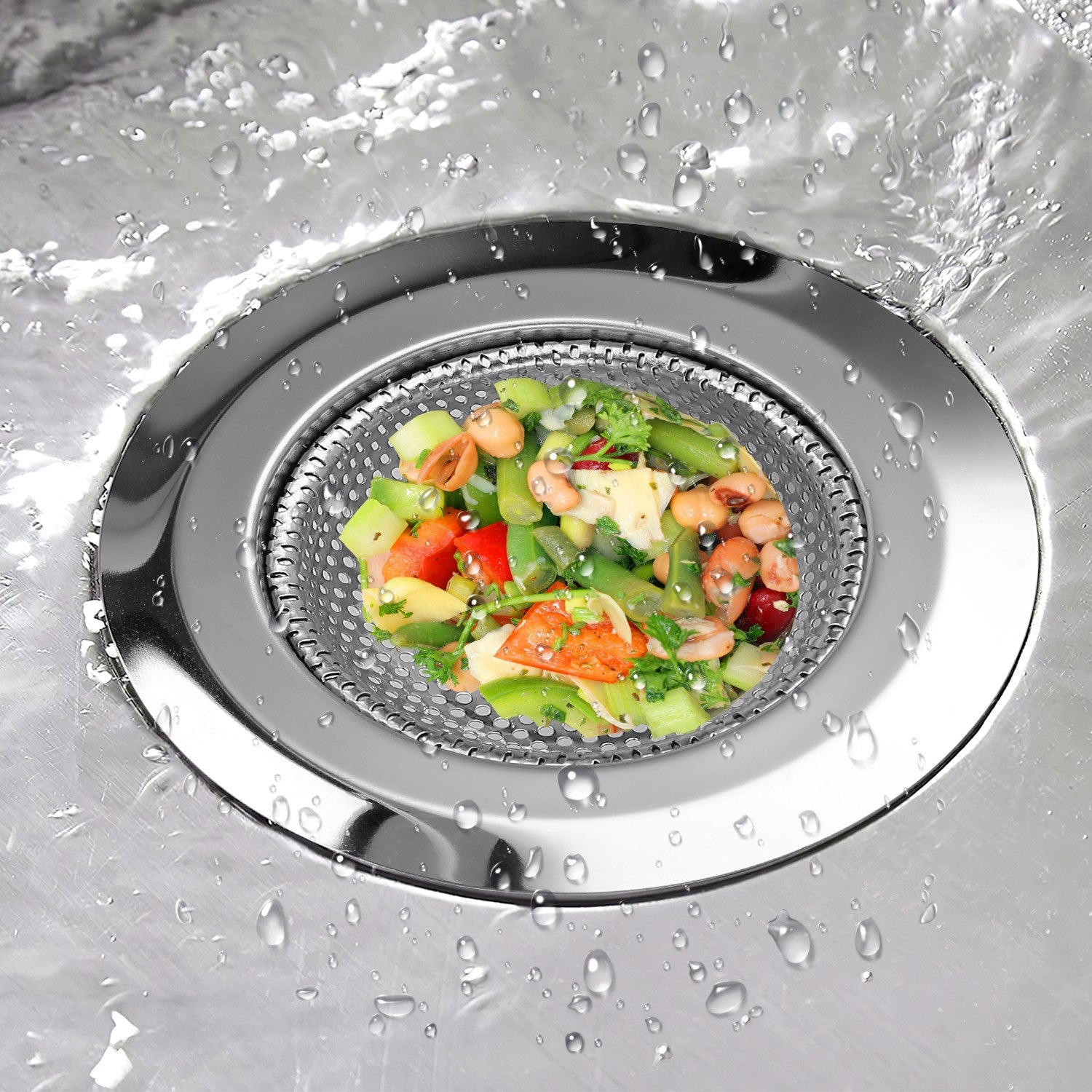 2-Piece: 4.53-Inch Kitchen Sink Strainer Cheap Sale Pay With Paypal