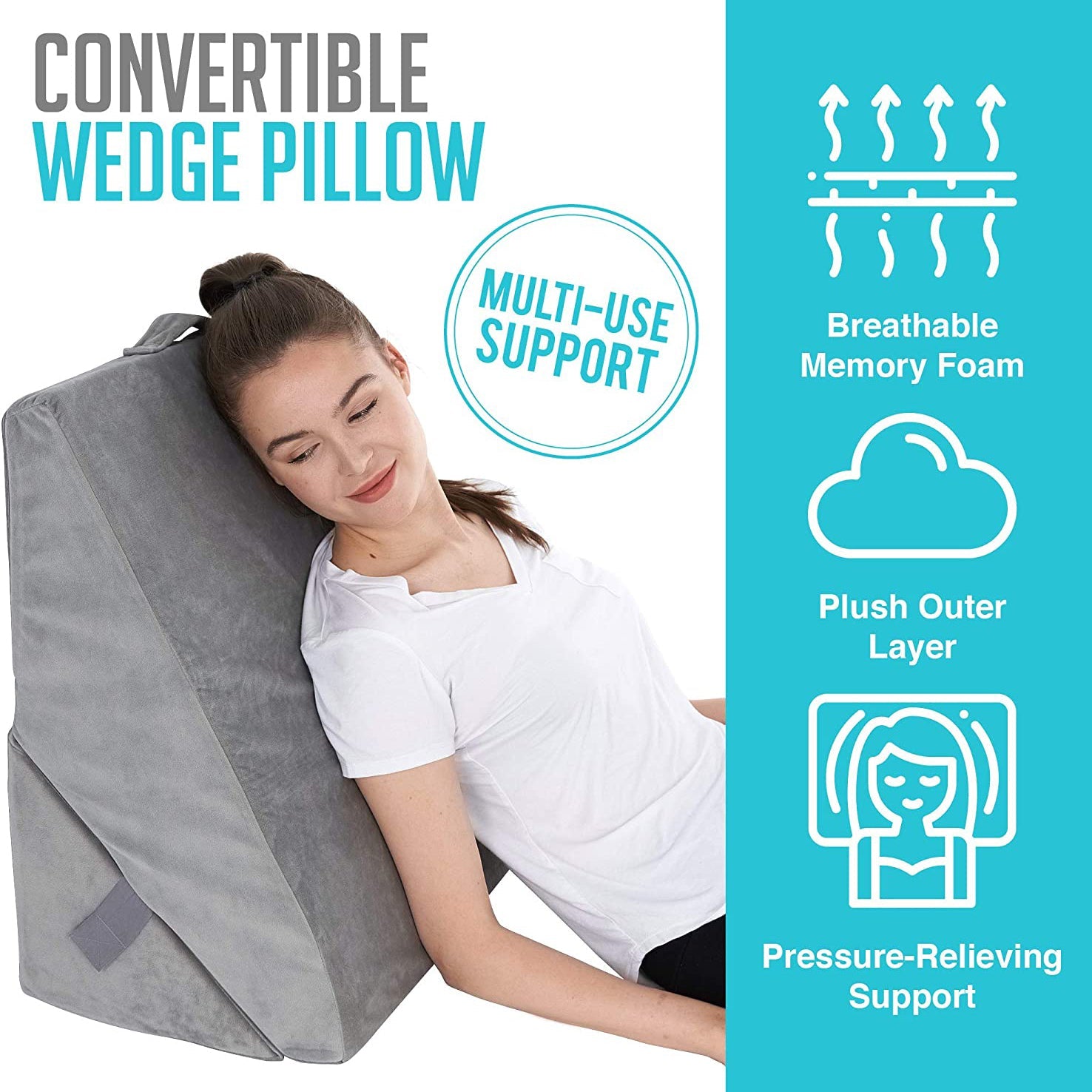 Adjustable Folding Memory Foam Incline Pillow Buy Sale Online