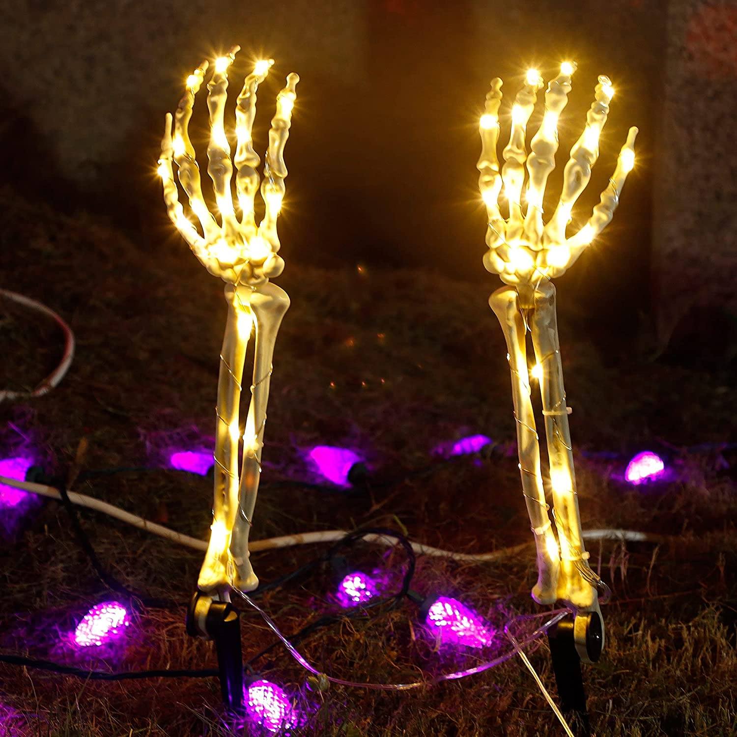 2-Pack: Light Up Skull Arm Stakes Clearance 2025